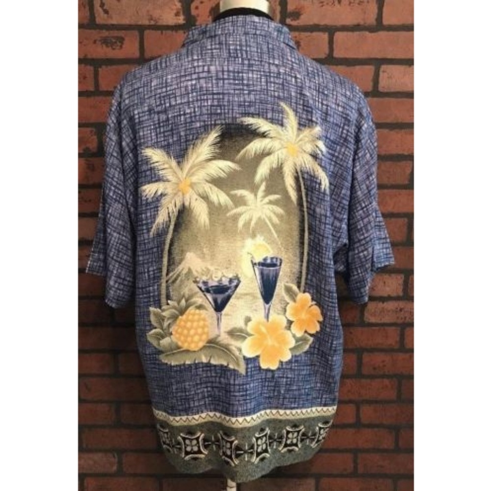 Tommy Bahama Hawaiian Silk Men's Shirt Size Medium